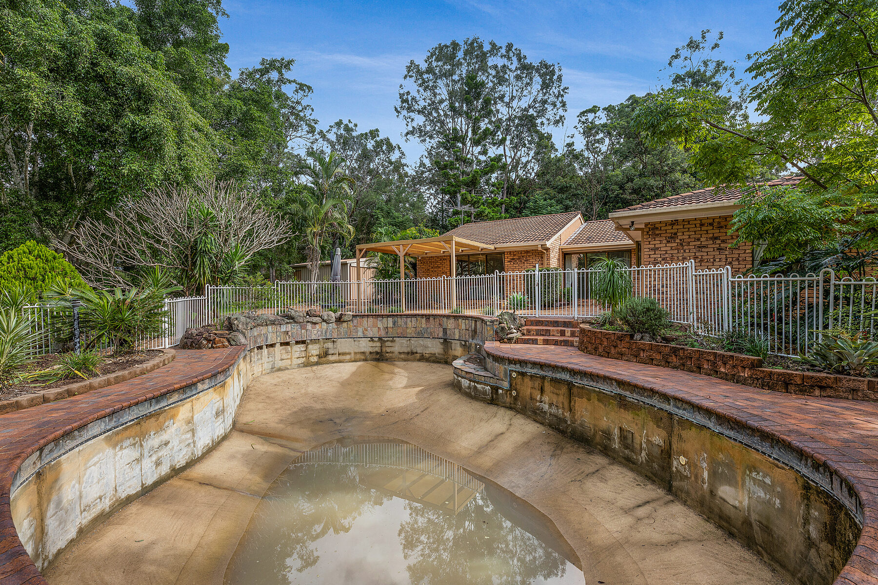 Before — pool area