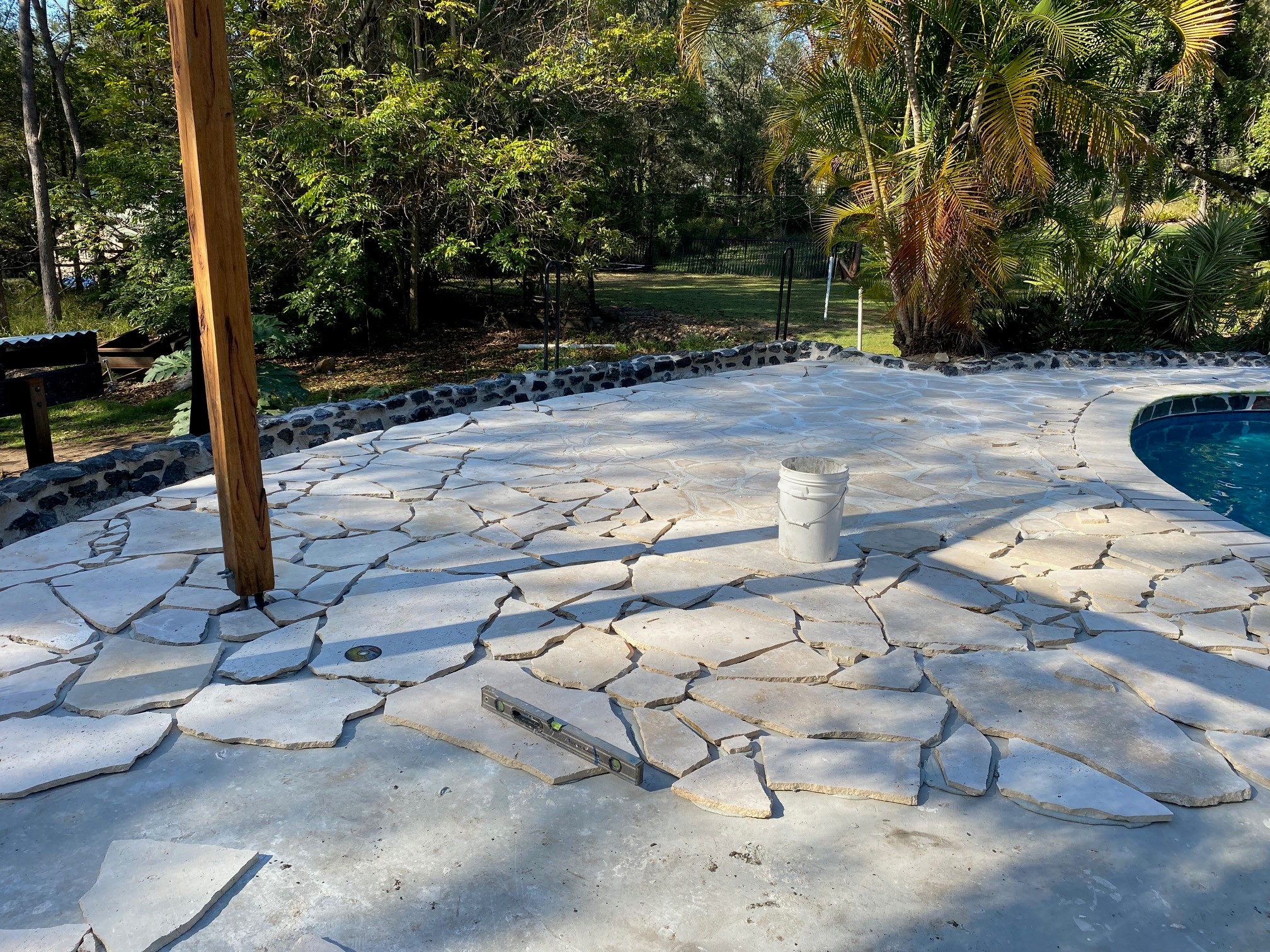 Pool stonework